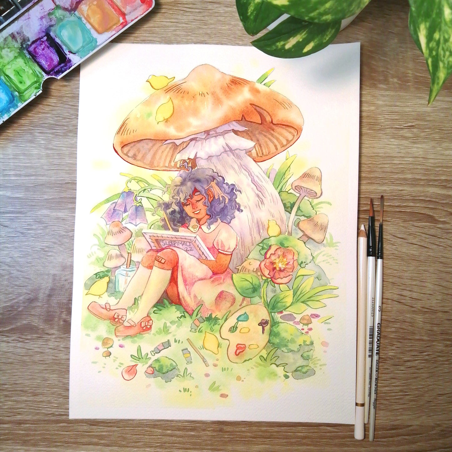Little Painter - Original Watercolour Painting