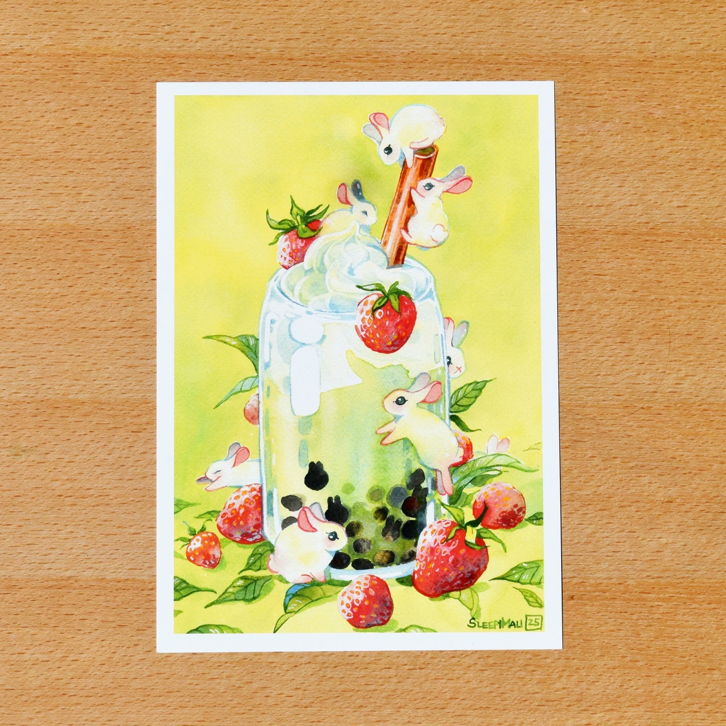 Bunny Boba - A5 Print