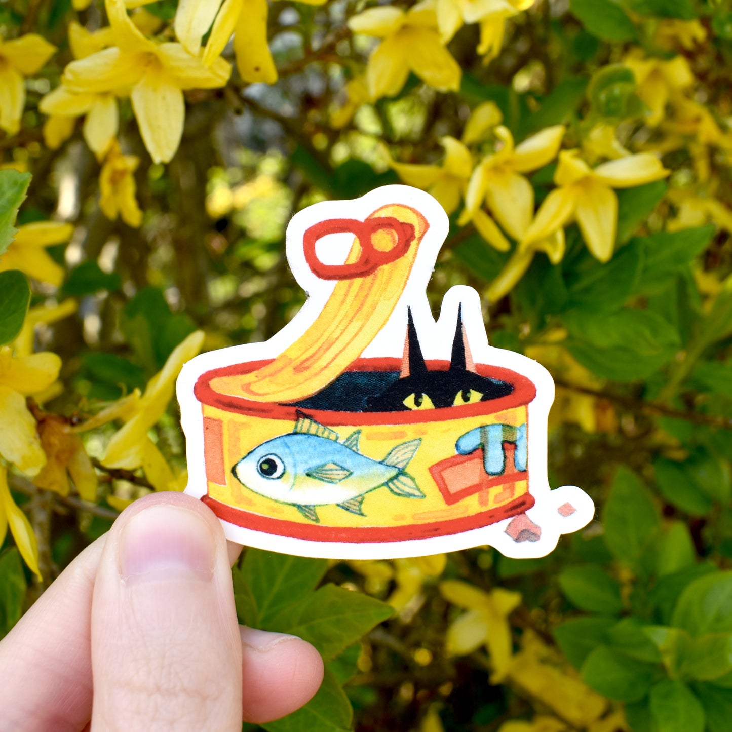 Tuna Can Kitty Sticker