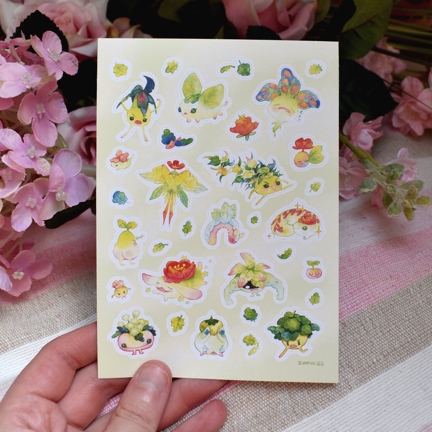 Plant Pals A6 sticker sheet
