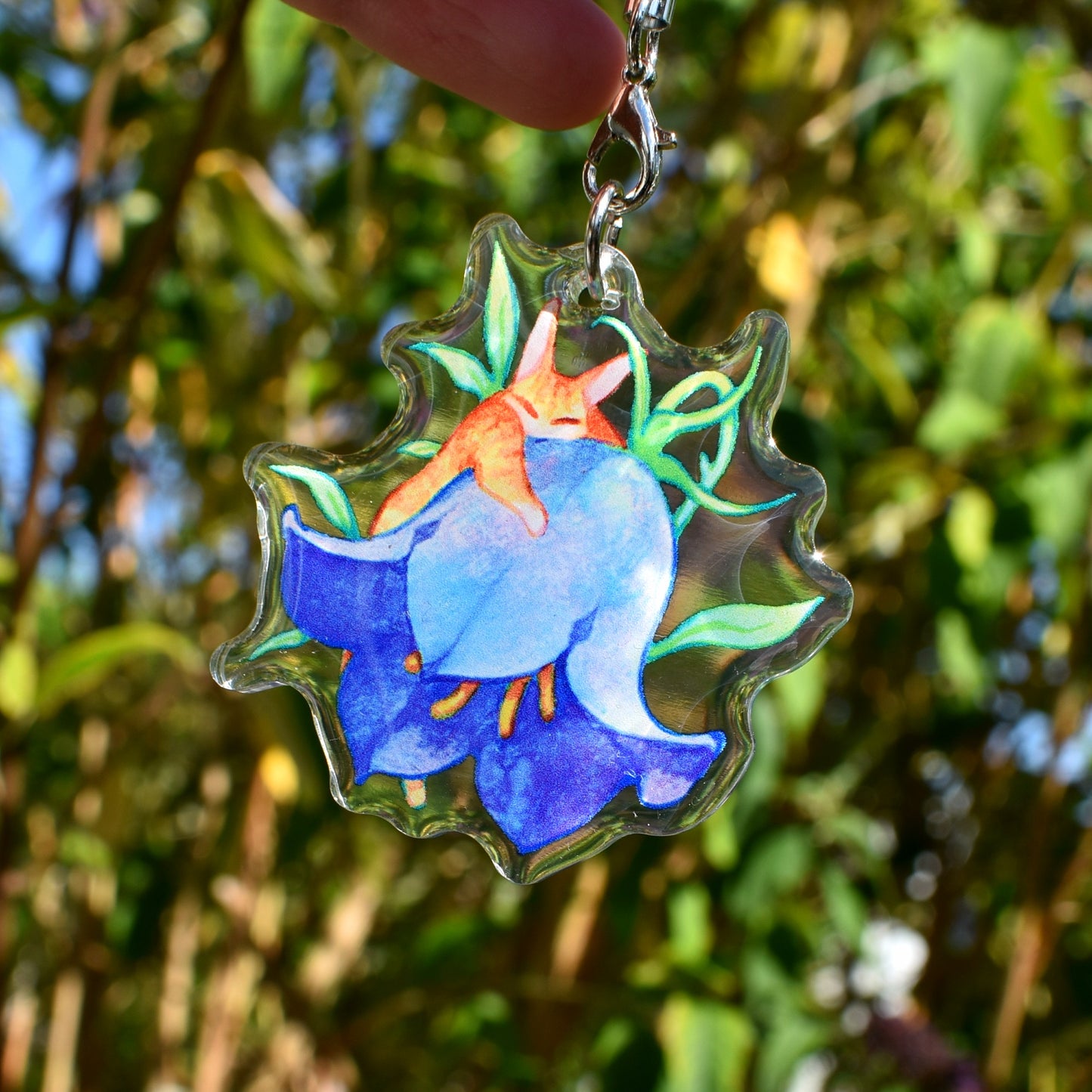 Bluebell Catnap - Clear Acrylic Charm