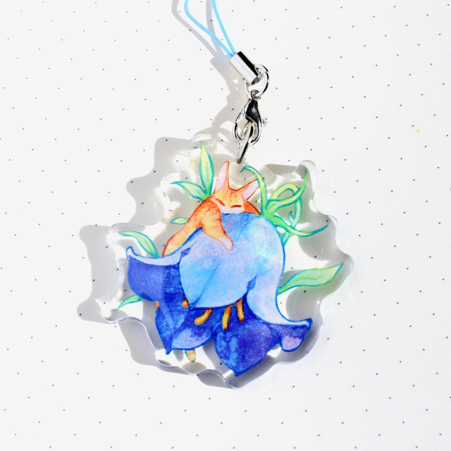 Bluebell Catnap - Clear Acrylic Charm