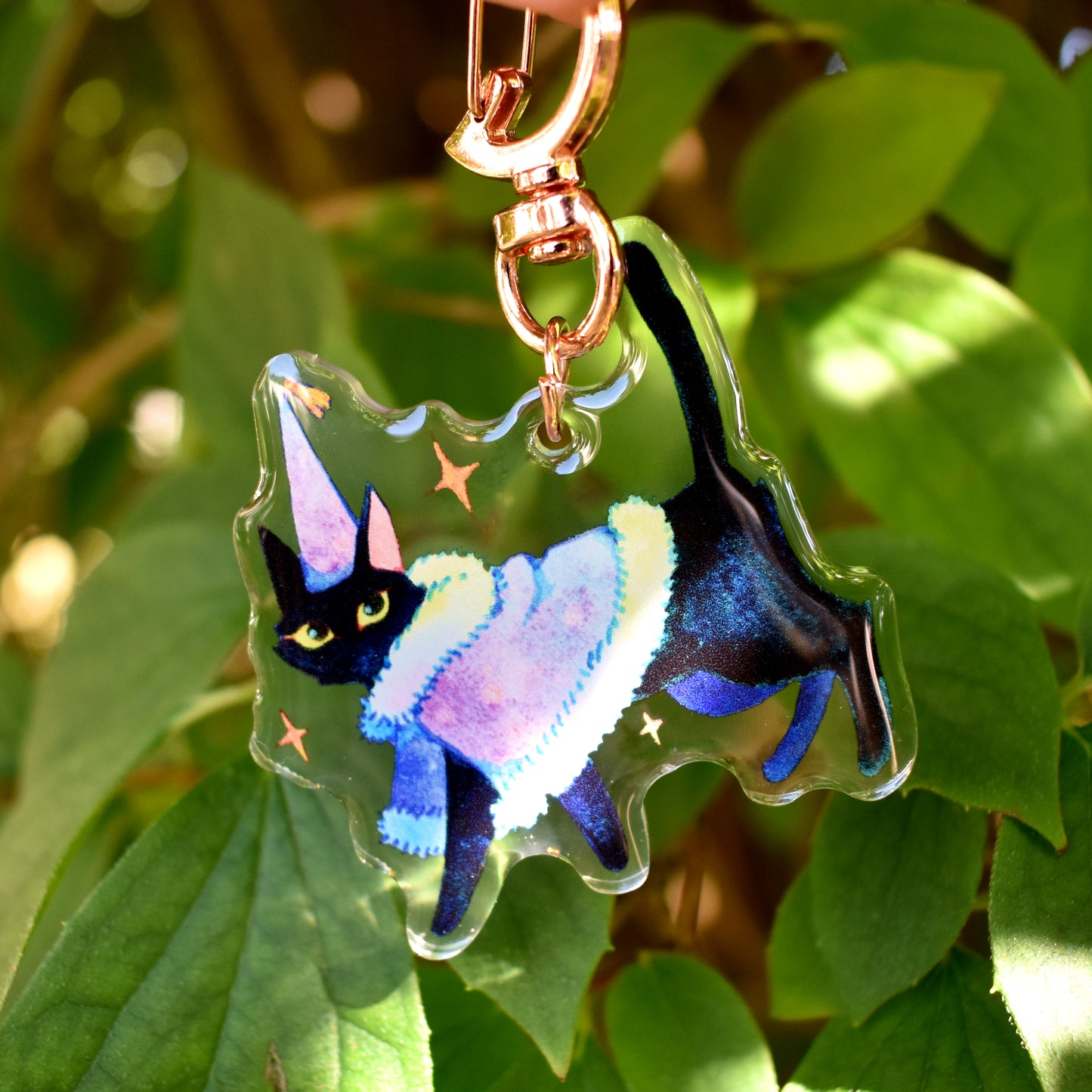 Little Mage Cat - Clear Acrylic Charm