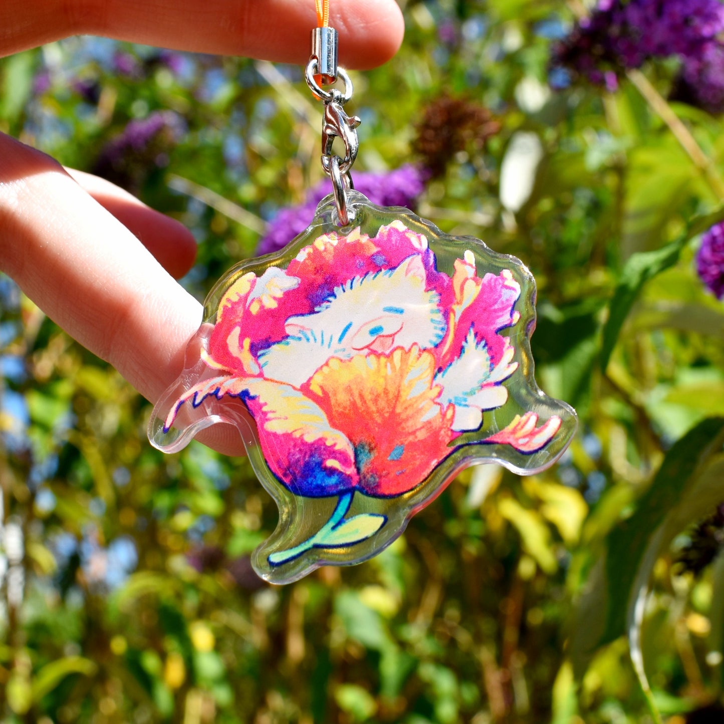 Tulip Pup - Clear Acrylic Charm