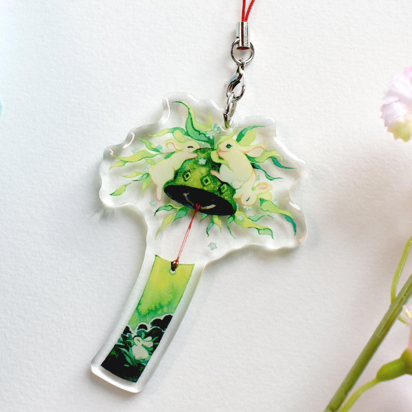Bell Buns -  Clear Acrylic Charm