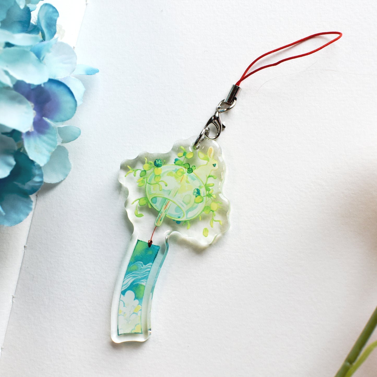 Wind Chime Bun -  Clear Acrylic Charm
