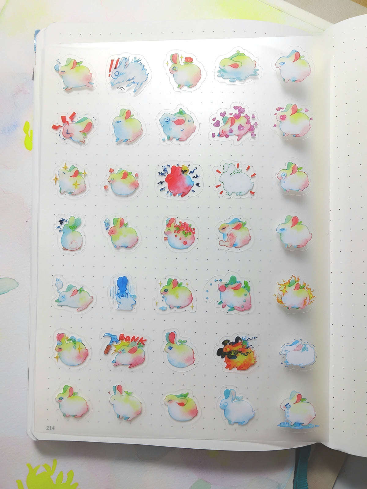 Bunnicons - 14 x 19cm sticker sheet