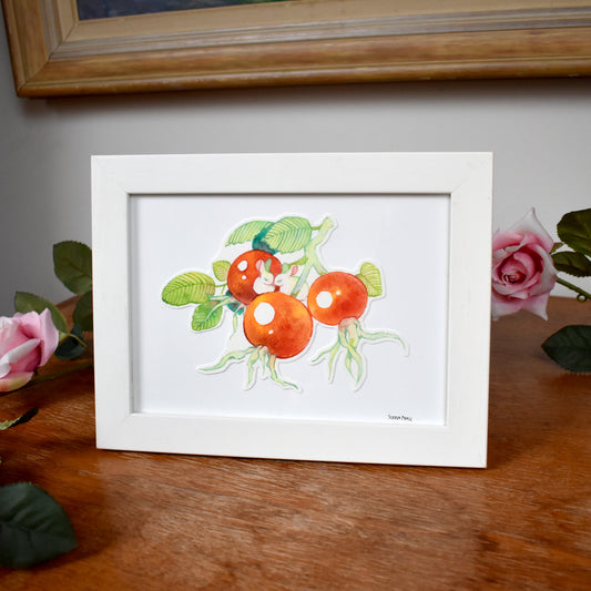 Rosehip Buns - Beloved - Original Watercolour Artwork