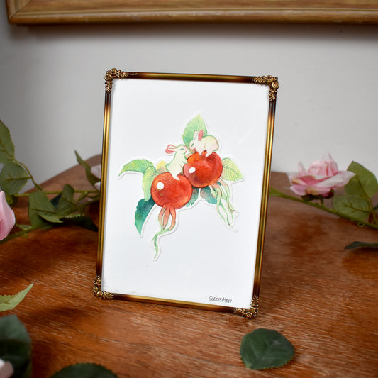 Rosehip Buns - Date - Original Watercolour Artwork