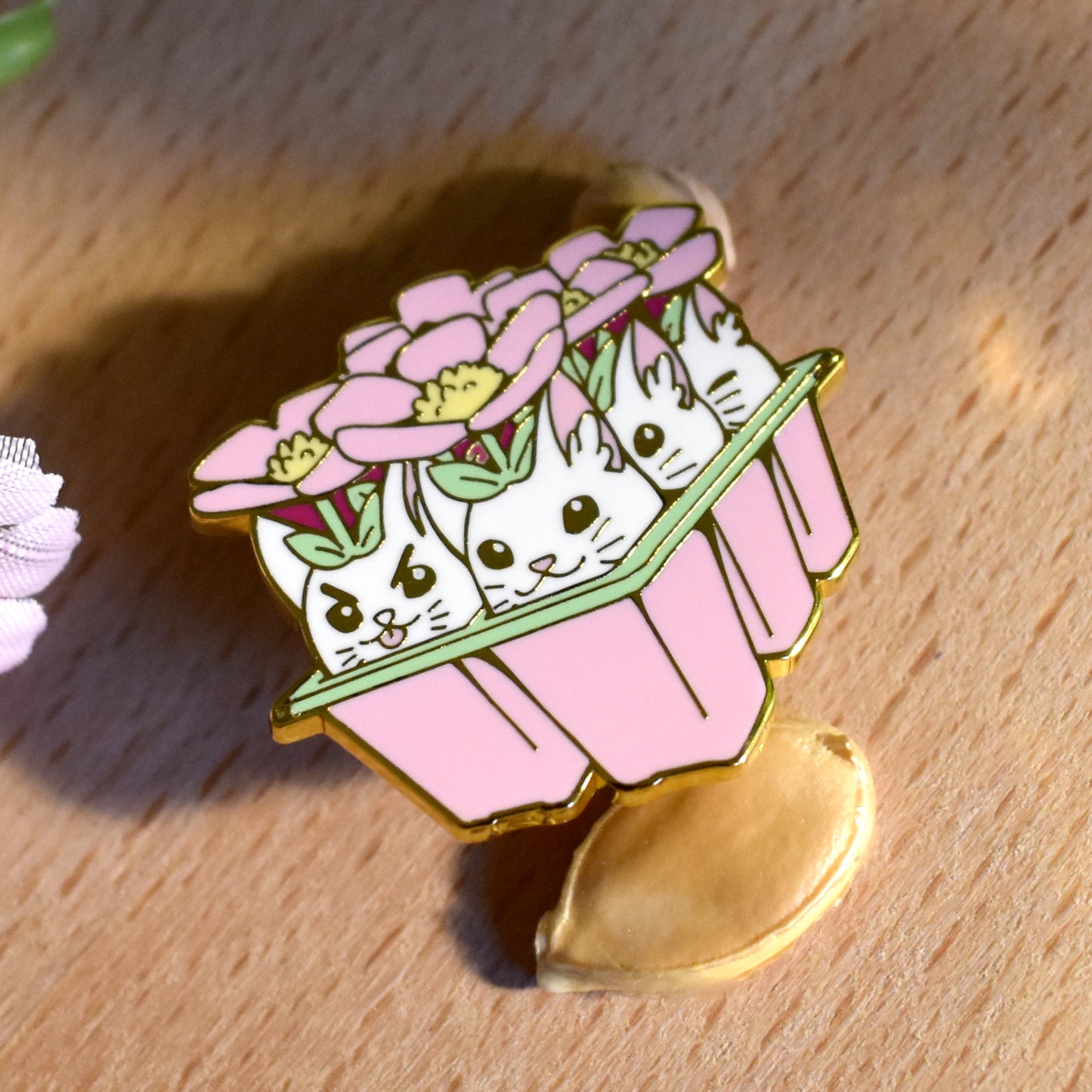 Planter Kitties Enamel Pin