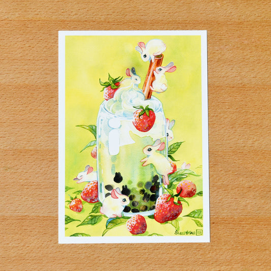 Bunny Boba - A5 Print