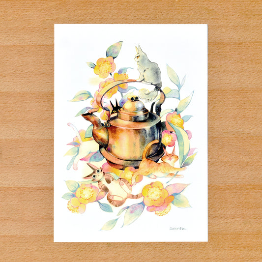 Kittea Party - A4 print