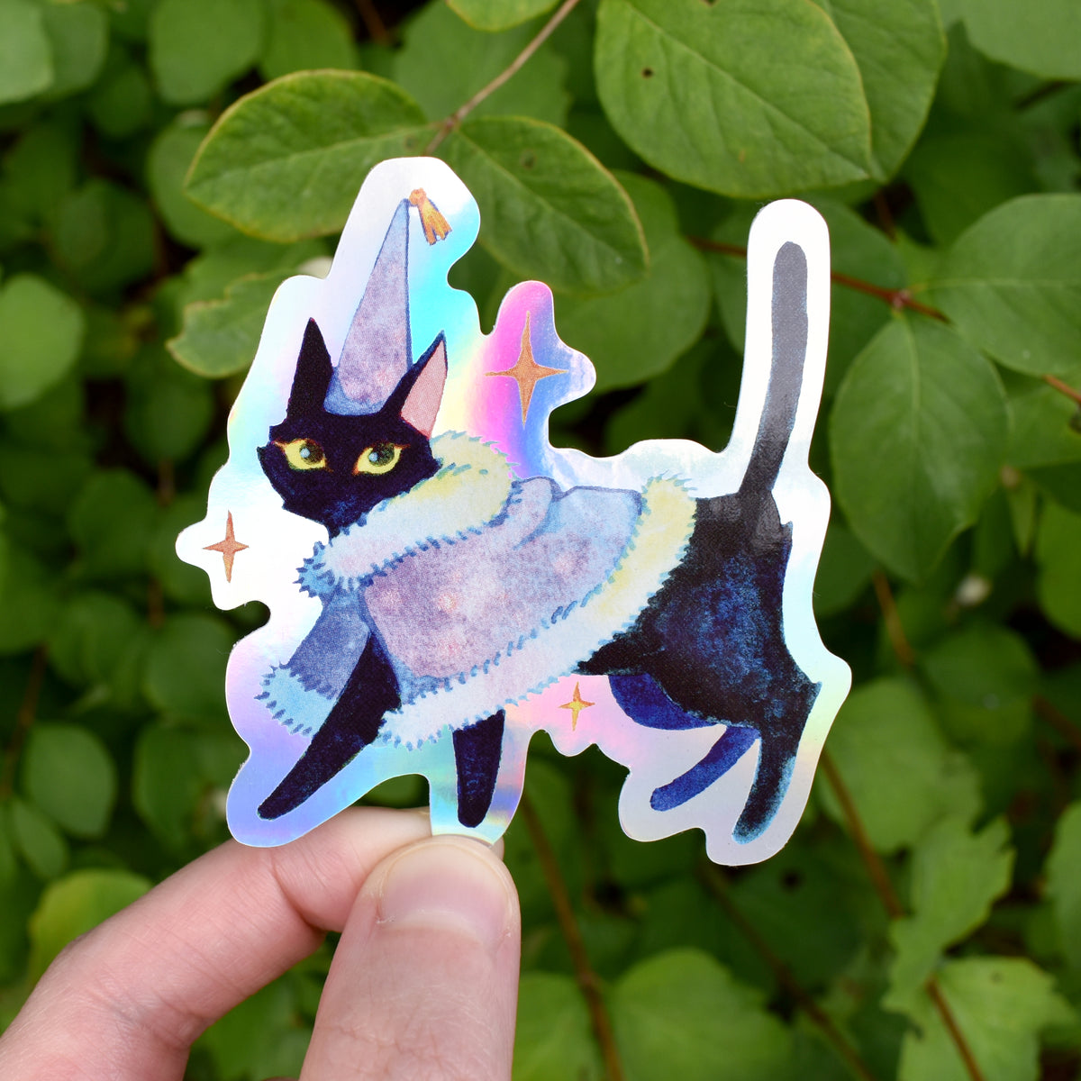 Little Mage Cat -  holo sticker