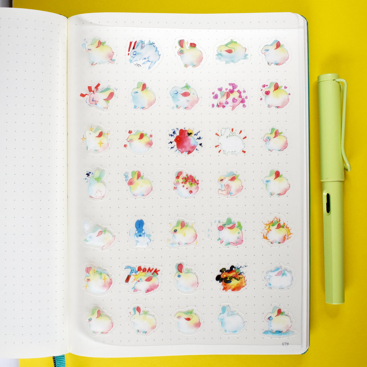 Bunnicons - 14 x 19cm sticker sheet