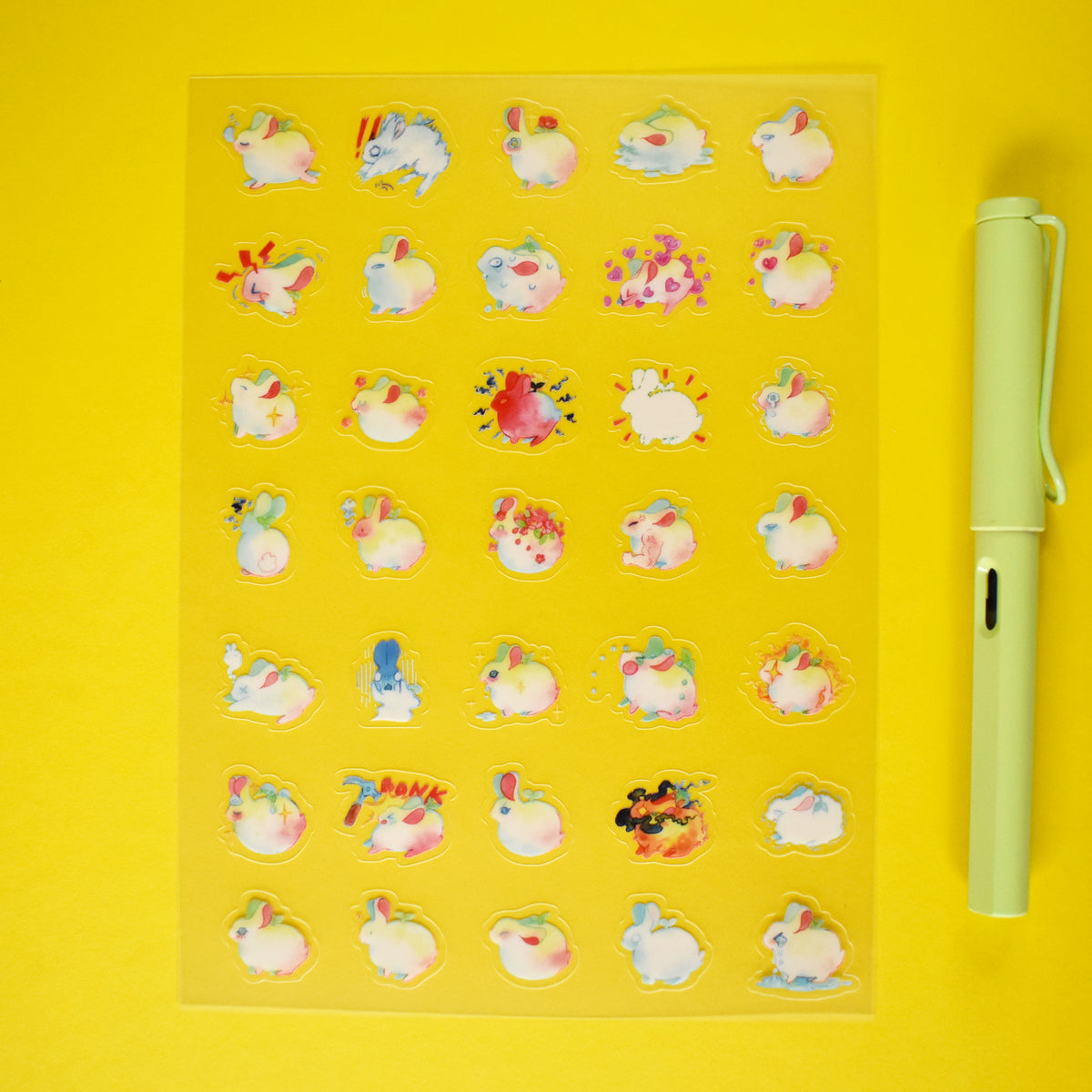 Bunnicons - 14 x 19cm sticker sheet