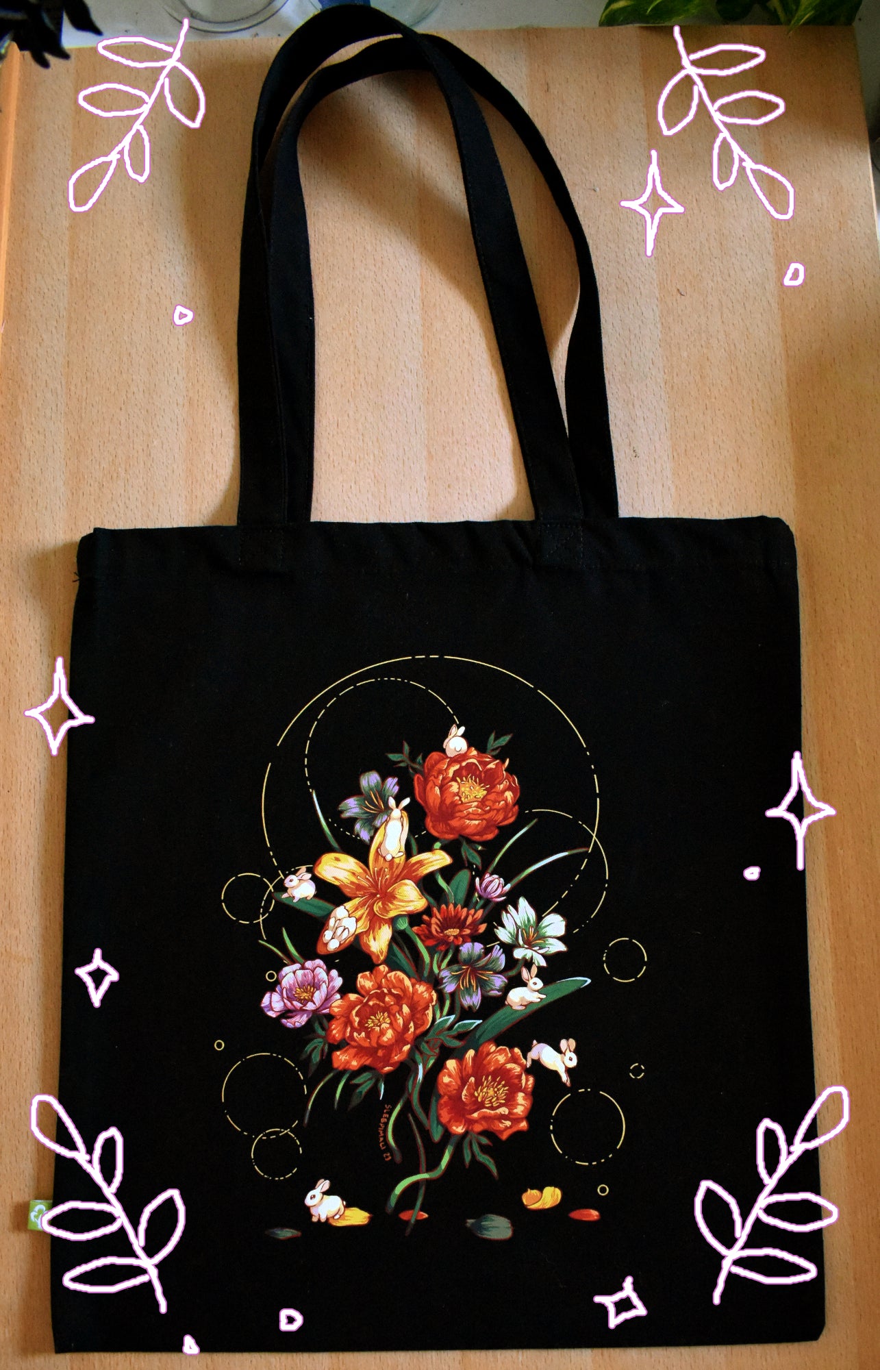 Bunny Bouquet Tote Bag