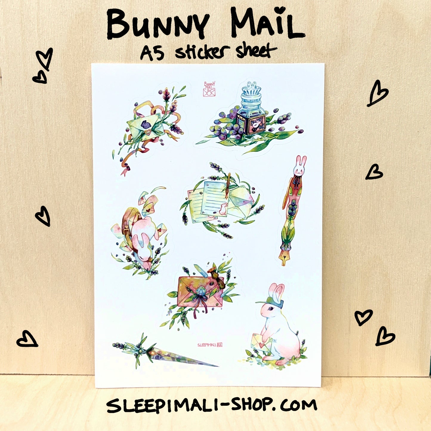 Bunny Mail Sticker Sheet