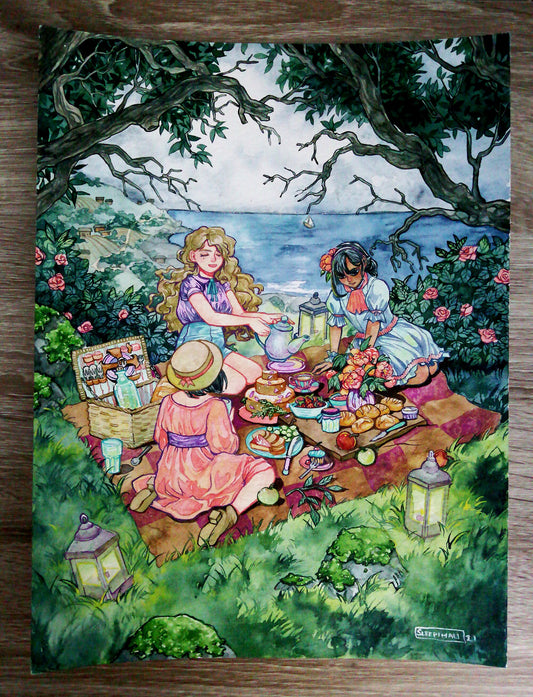 Picnic - Original Watercolour Painting