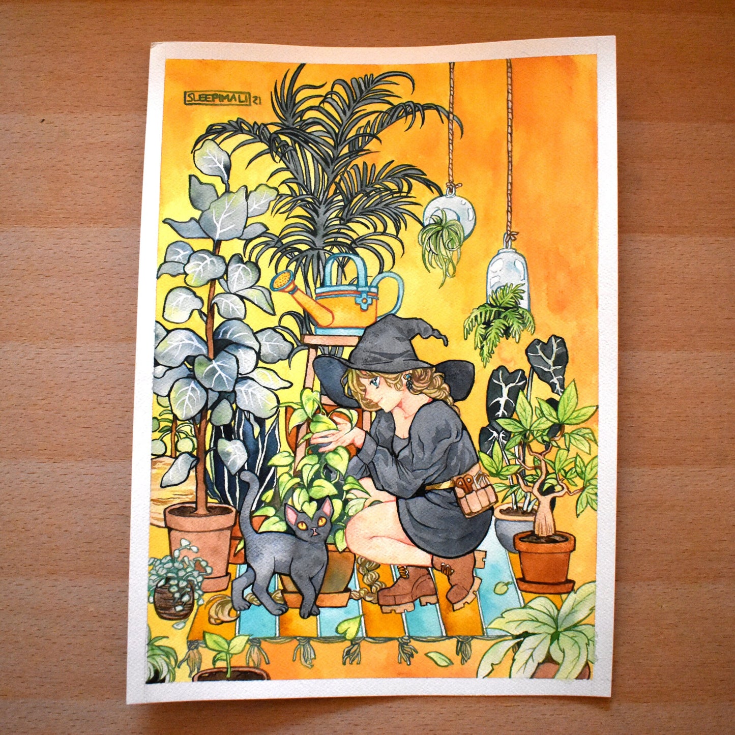 Plant Witch - Original Watercolour Painting