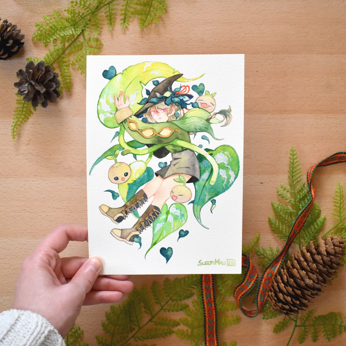 Plant Witch - Original Watercolour Painting