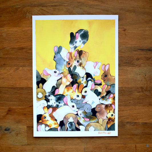 Buried in Bunnies - Print