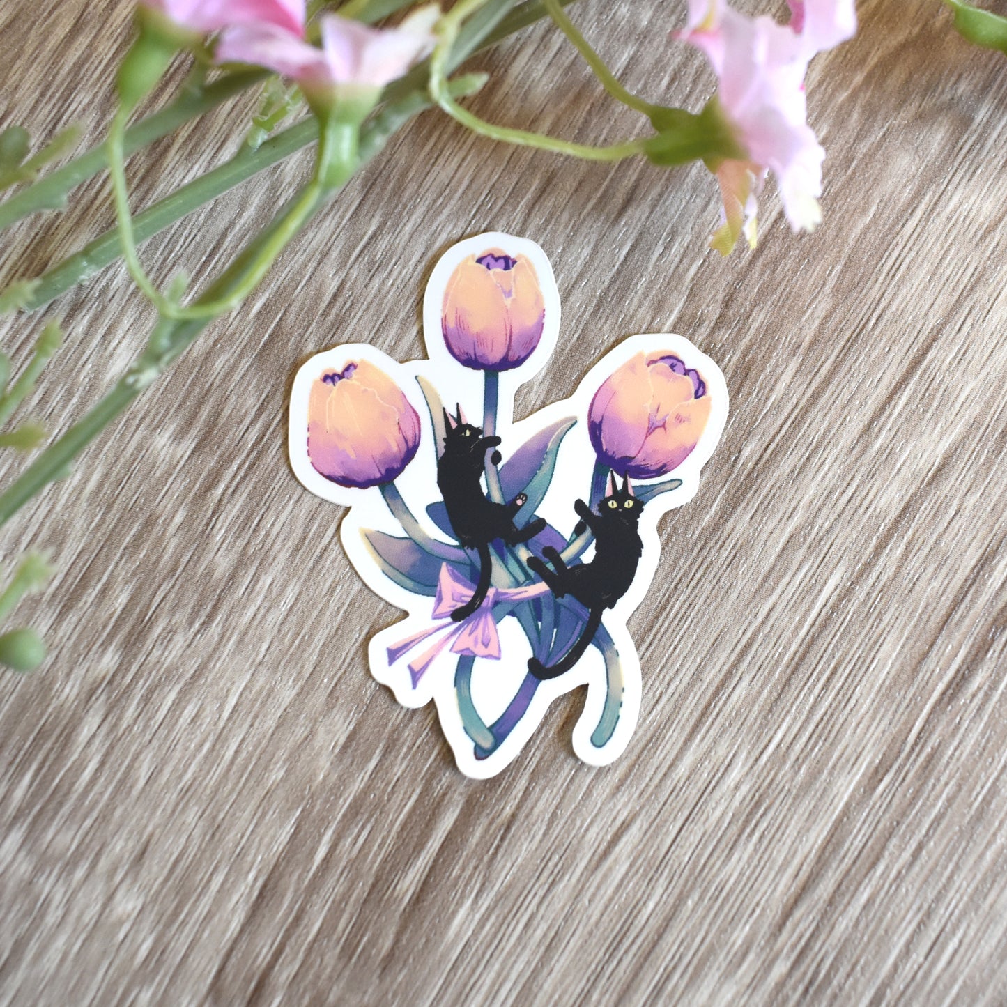 Kitty Bouquet Sticker